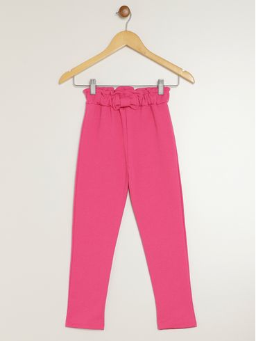 Calça Moletom Infantil Para Menina - ROSA