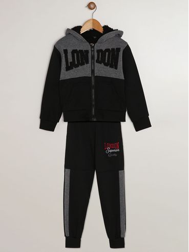 Conjunto Longo Infantil Para Menino - PRETO