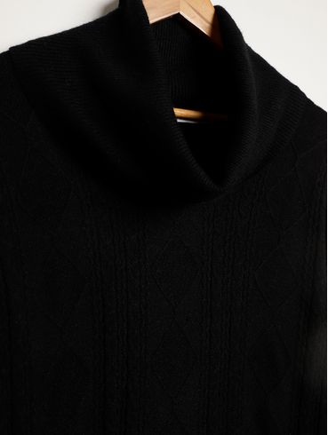 Blusa Tricot Manga Longa Plus Size Feminina PRETO