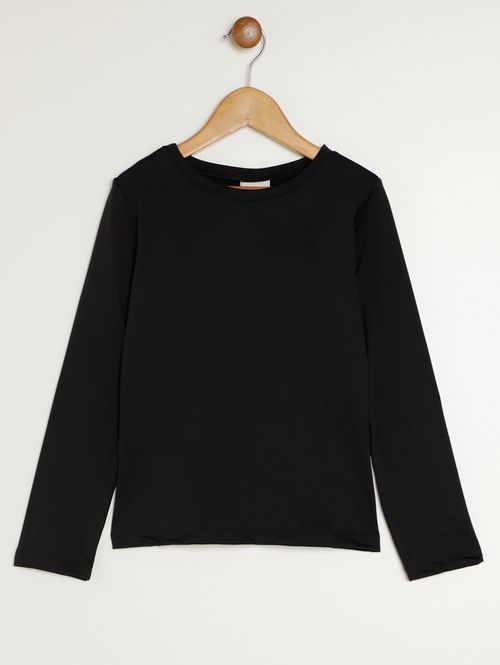Blusa Térmica Infantil Para Menina - PRETO
