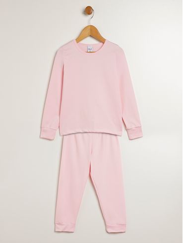 Pijama Longo Térmico Infantil Para Menina - ROSA CLARO
