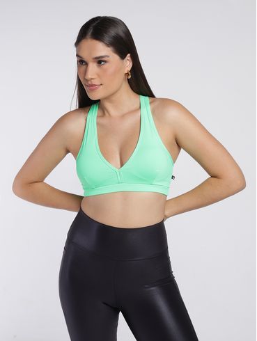 Top Esportivo com Bojo Feminino Verde/Verde