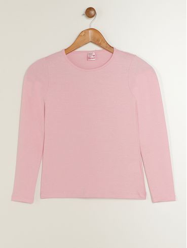 Blusa Manga Longa Juvenil Para Menina - ROSA