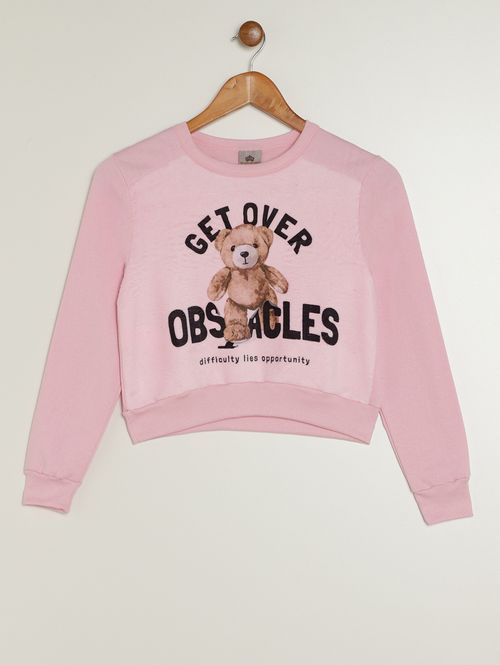 Moletom Juvenil Para Menina - ROSA