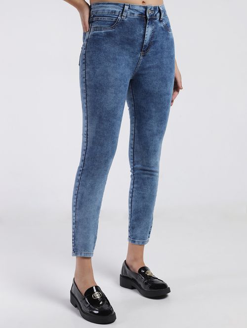Calça Jeans Skinny Sawary Feminina AZUL