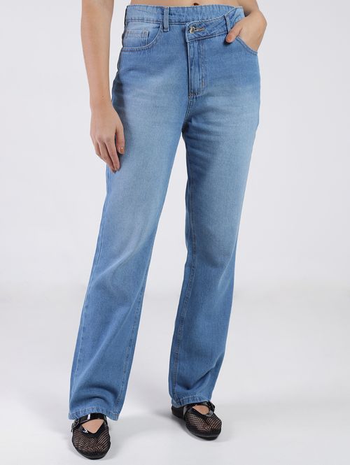Calça Jeans Reta Autentique Feminina AZUL