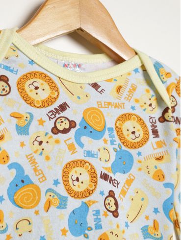 Body Estampado Infantil Para Bebê- BRANCO