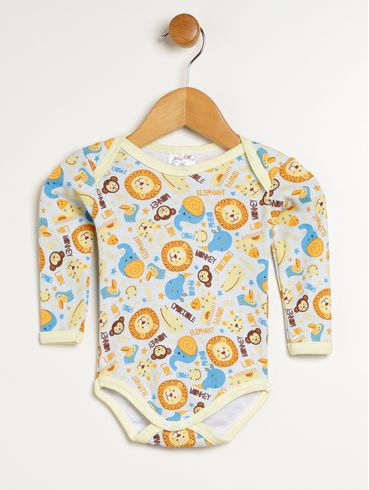 Body Estampado Infantil Para Bebê- BRANCO