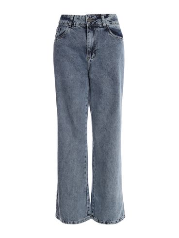 Calça Jeans Petit Wide Leg Sawary Feminina AZUL