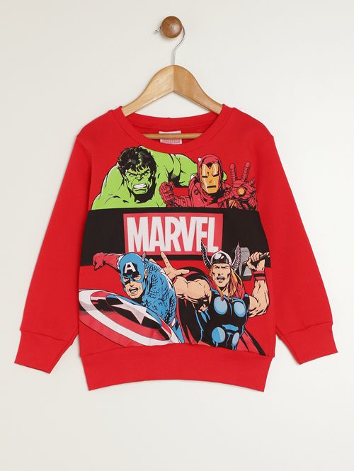 Moletom Avengers Infantil Para Menino - VERMELHO