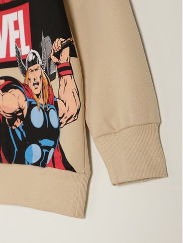 Moletom Avengers Infantil Para Menino - BEGE
