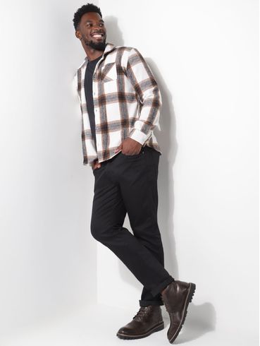 Camisa Flanela Masculina OFF WHITE