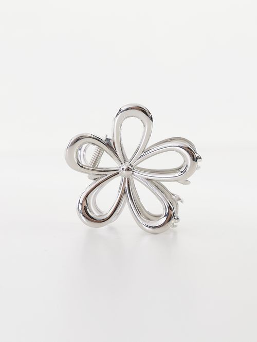 Acessório de Cabelo Flor PRATA
