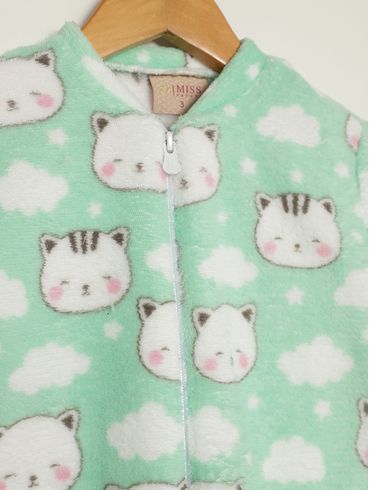 Pijama Longo Infantil Para Menina - VERDE