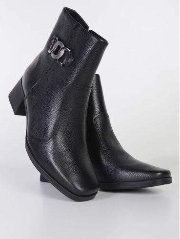 Bota Cano Curto Pisa Pegada Feminina PRETO