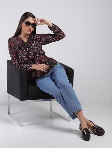 Blusa Manga Longa Autentique Feminina PRETO
