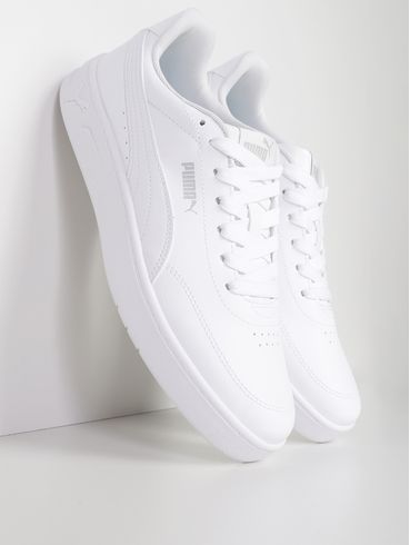 Tênis Casual Court Classic Puma Masculino BRANCO/BRANCO