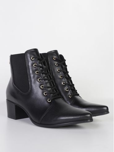 Bota Cano Curto Bico Fino Pegada Feminina PRETO