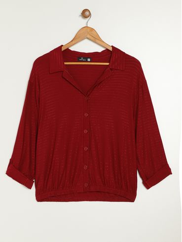 Camisa Autentique Plus Size Feminina BORDO