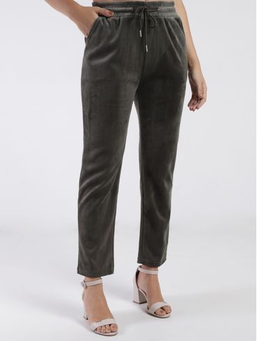 Calça Veludo Reta Feminina VERDE