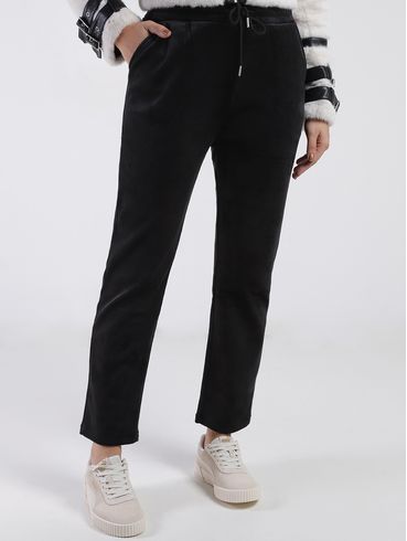 Calça Veludo Reta Feminina PRETO