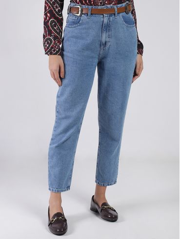 Calça Jeans Mom Autentique Feminina AZUL