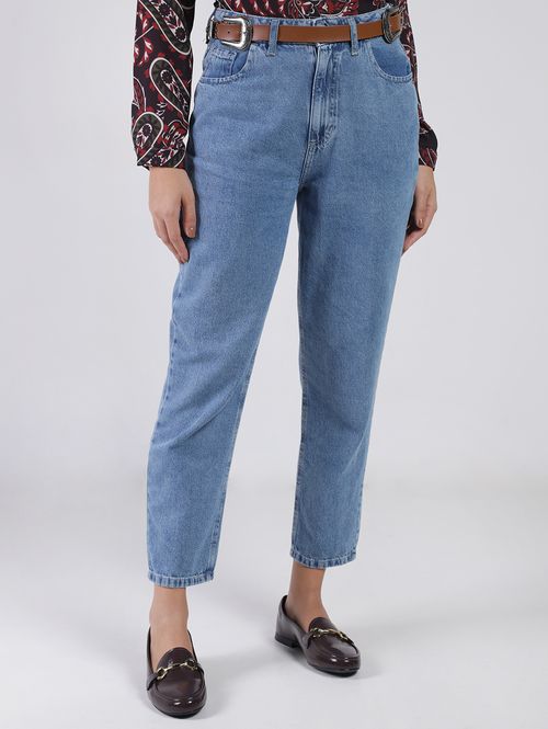 Calça Jeans Mom Autentique Feminina AZUL