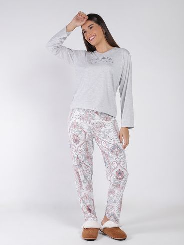 Pijama Longo Feminino MESCLA