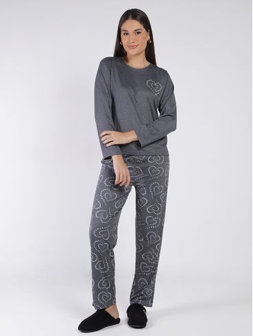 Pijama Longo Feminino MESCLA