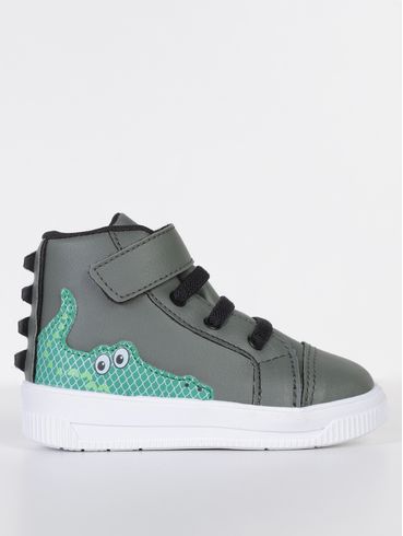 Tênis Cano Alto Dino Infantil Para Menino - VERDE