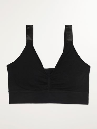 Sutiã Top sem Costura Plus Size Feminina PRETO