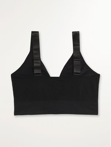 Sutiã Top sem Costura Plus Size Feminina PRETO