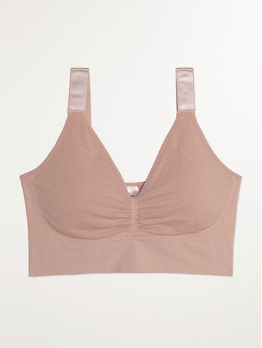 Sutiã Top sem Costura Plus Size Feminina ROSA