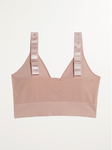 Sutiã Top sem Costura Plus Size Feminina ROSA