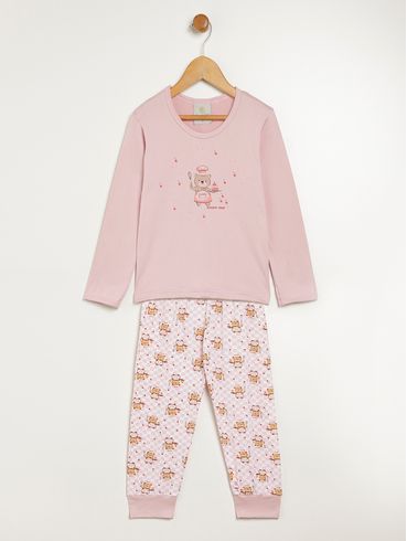 Pijama Estampado Infantil Para Menina - ROSE