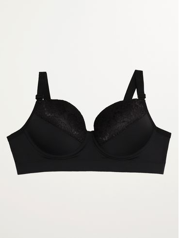 Sutiã Com Renda Plus Size Feminino PRETO