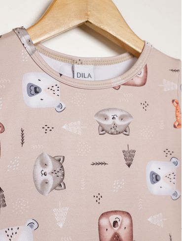 Pijama Longo Térmico Infantil Para Bebê - BEGE