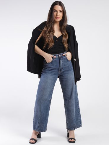 Top Cropped Autentique Feminino Preto