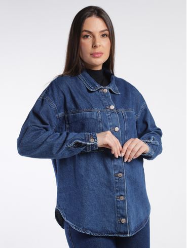 Jaqueta Jeans Feminina AZUL