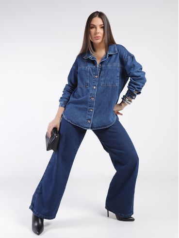 Jaqueta Jeans Feminina AZUL
