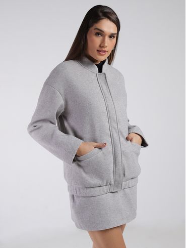 Jaqueta Oversized Eagle Rock Feminina CINZA