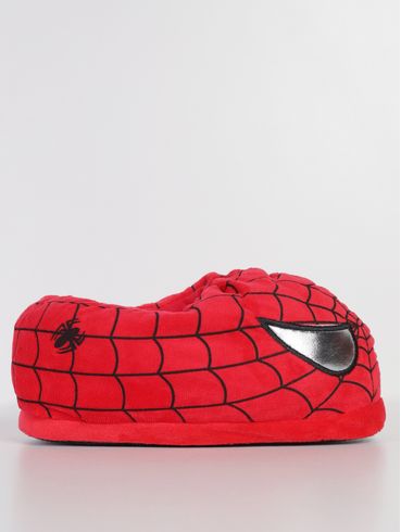 Pantufa Homem Aranha Teia Juvenil Para Menino - VERMELHO/PRETO