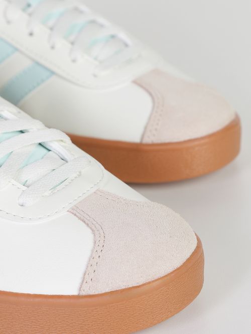 Tênis Casual VL Court Base Adidas Feminino BEGE/VERDE CLARO