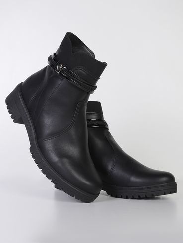 Bota Cano Curto Tratorado Mississipi Feminina PRETO