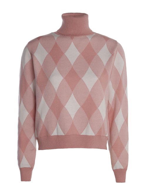Blusão Tricot Xadrez Argyle Feminino ROSE