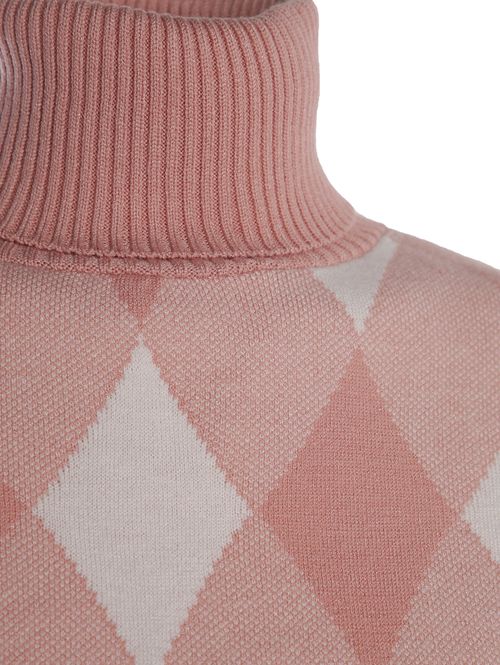 Blusão Tricot Xadrez Argyle Feminino ROSE