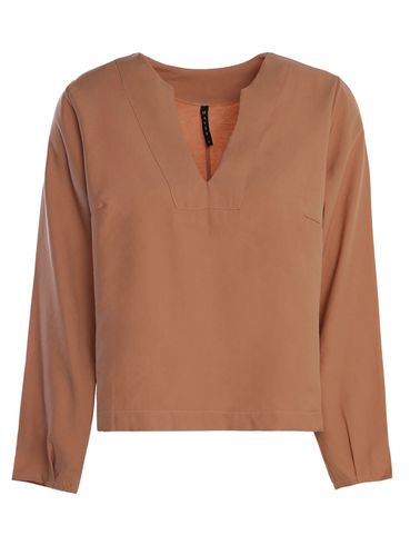 Blusa Manga Longa Alfaiataria Feminina BEGE