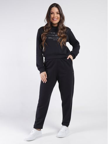 Moletom Cropped Feminino PRETO