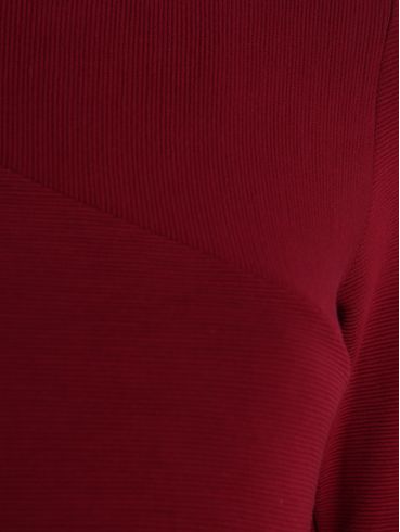 Blusa Canelada Manga Longa Feminina BORDO