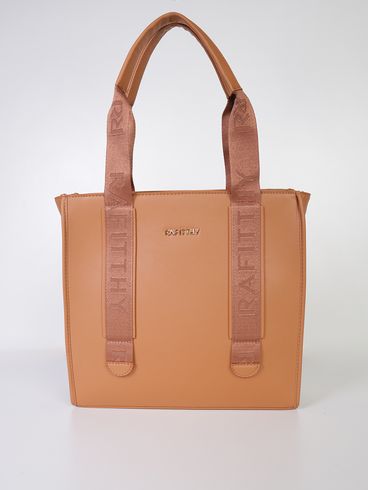Bolsa Tote Alça Gorgurão Rafitthy Feminina CARAMELO